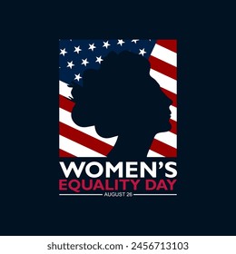 National Women's Equality Day August 26 Background Vector Illustration