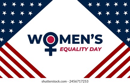 National Women's Equality Day August 26 Background Vector Illustration