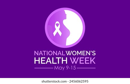 National Women's Health Week health awareness vector illustration. Disease prevention vector template for banner, card, background.