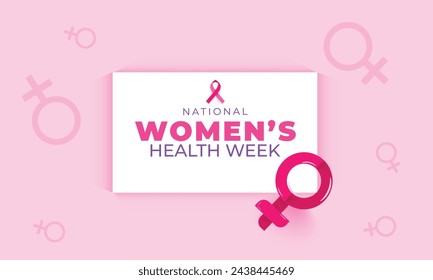 National Women's health week. background, banner, card, poster, template. Vector illustration.