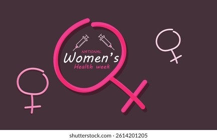National Women's Health Week. background, banner, card, poster, template. Vector illustration.