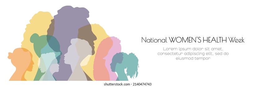 National Women's Health Week Banner. Card With Place For Text.