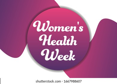 National Women's Health Week. May. Holiday concept. Template for background, banner, card, poster with text inscription. Vector EPS10 illustration
