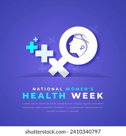 National Women's Health Week Paper cut style Vector Design Illustration for Background, Poster, Banner, Advertising, Greeting Card