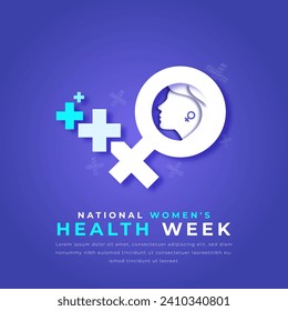 National Women's Health Week Paper cut style Vector Design Illustration for Background, Poster, Banner, Advertising, Greeting Card