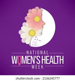 National Women's Health Week starts each year on Mother's Day to encourage women to make their health and wellness a priority. it is observed to encourage all women to be as healthy as possible. Art