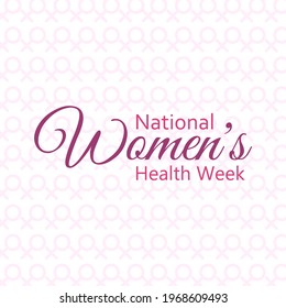 National Women's Health Week ,Vector Illustration.