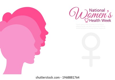 National Women's Health Week ,Vector Illustration.