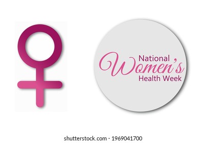 National Women's Health Week ,Vector Illustration.