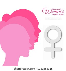 National Women's Health Week ,Vector Illustration.