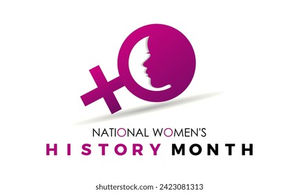National Women's History Month celebrated every year of March, Women's right Vector banner, flyer, poster and social medial template design.