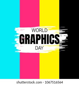 National world graphics day greeting card. Vector illustration