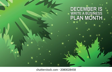National Write A Business Plan Month. Design suitable for greeting card poster and banner