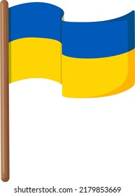 National yellow and blue flag of Ukraine