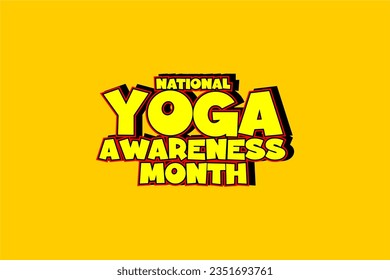 National Yoga Awareness Month background template Holiday concept