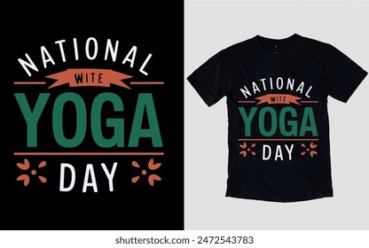 National yoga day t-shirt design with-AI