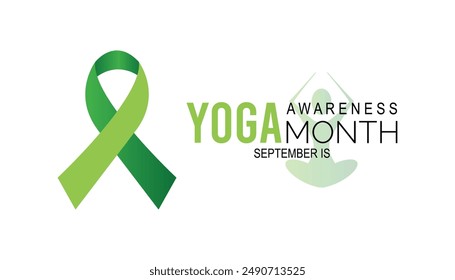 National Yoga month is observed every year on September.Holiday concept. background, placard, banner design template Vector illustration background design.