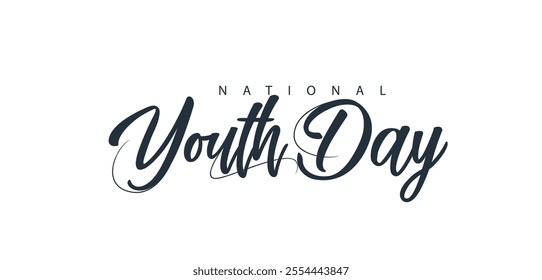 National Youth Day with Cheerful illustration of children celebrating National Youth Day .The design conveys enthusiasm, joy, and participation, capturing the spirit of youth in a playful and vibrant 