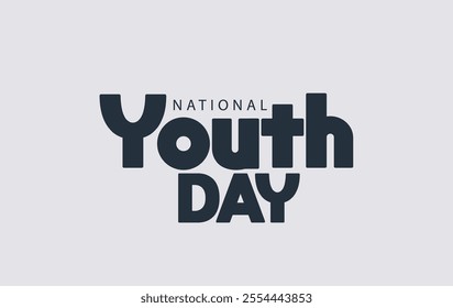 National Youth Day with Cheerful illustration of children celebrating National Youth Day .The design conveys enthusiasm, joy, and participation, capturing the spirit of youth in a playful and vibrant 