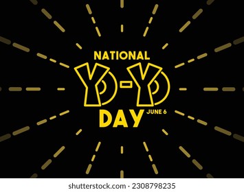 National Yo-Yo Day. June 6. Text design. Abstract background. Poster, banner, card, background. Eps 10.