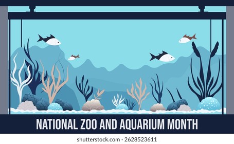 National zoo and aquarium month design templet, Celebrating Zoos and Aquariums