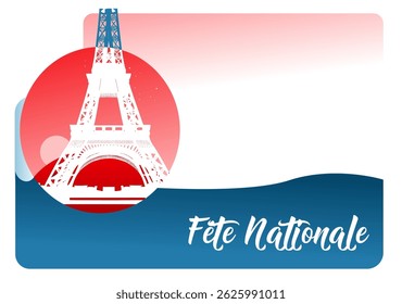 Fête nationale française - banner, background- vectror illustration