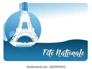 Fête nationale française - banner, background- vectror illustration