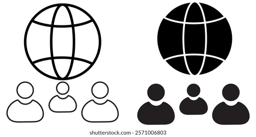 Nationality concept icon set vector