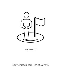 nationality concept line icon. Simple element illustration. nationality concept outline symbol design.
