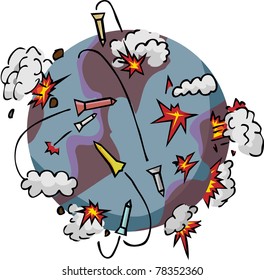 Nations around the world destroy each other with missile attacks