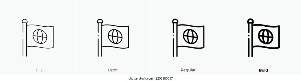 nations icon. Thin, Light Regular And Bold style design isolated on white background