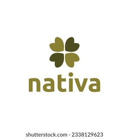 Nativa logo leaf logos design