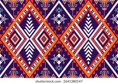 Native abstract geometric ethnic pattern. Vintage fabric home decoration traditional embroidery pattern seamless background. Design for fabric, art, wallpaper, textile, wrapping, silk