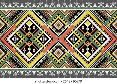 Native abstract geometric ethnic pattern. Aztec fabric home decoration traditional embroidery pattern seamless background. Design for fabric, art, wallpaper, textile, wrapping. Vector Illustration