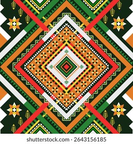 Native abstract geometric ethnic pattern. Aztec fabric home decoration traditional embroidery pattern seamless background. Design for fabric, art, wallpaper, textile, wrapping. Vector Illustration