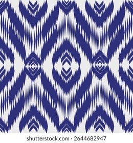 Abstrato nativo geométrico Ikat padrão sem emenda. Tecido asteca étnico tribal padrão têxtil tradicional africano indiano tradicional. Vintage abstrata folclore ornamento Bordado fundo. Ilustração vetorial.