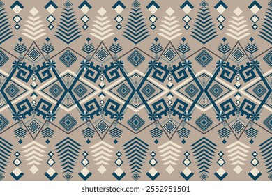 Native Abstract Tribal Pattern seamless. Geometric traditional motif ethnic handmade design. Ethnic abstract art. Ethnic ikat tribal for background, curtain, carpet, wallpaper, clothing