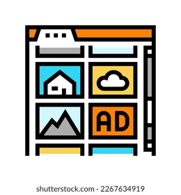 native advertising color icon vector. native advertising sign. isolated symbol illustration