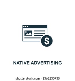 Native Advertising icon. Creative element design from content icons collection. Pixel perfect Native Advertising icon for web design, apps, software, print usage.