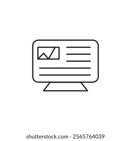 Native Advertising icon line art vector