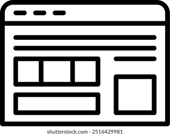 Native Advertising Line Vector Icon Design