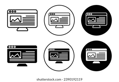Native Advertising vector icon illustration set