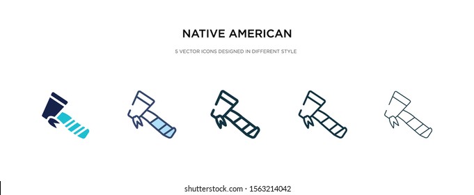 native american axes icon in different style vector illustration. two colored and black native american axes vector icons designed in filled, outline, line and stroke style can be used for web,