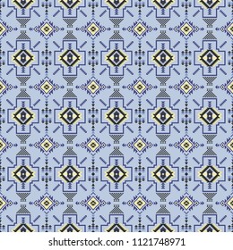 Native american, aztec print fabric. Indian seamless pattern.