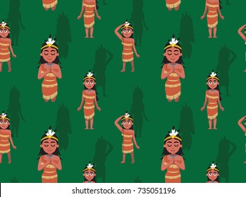Native American Beauty Background Seamless Wallpaper