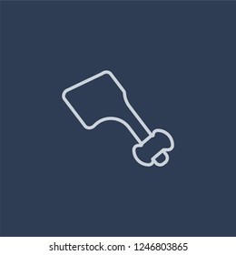 Native American Canoe icon. Native American Canoe linear design concept from American Indigenous Signals collection. Simple element vector illustration on dark blue background.