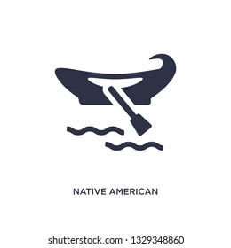 native american canoe icon. Simple element illustration from culture concept. native american canoe editable symbol design on white background. Can be use for web and mobile.