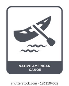 native american canoe icon vector on white background, native american canoe trendy filled icons from Culture collection, native american canoe simple element illustration