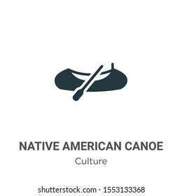 Native american canoe vector icon on white background. Flat vector native american canoe icon symbol sign from modern culture collection for mobile concept and web apps design.