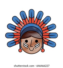 native American character icon